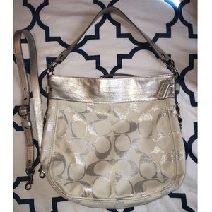 Signature Zoe Silver Coach Bag